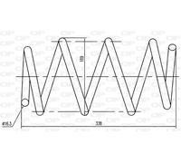 CSR9008.00 OPEN PARTS Molla autotelaio per CITROËN,FIAT,PEUGEOT
