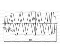 CSR9108.00 OPEN PARTS Molla autotelaio per CHEVROLET,OPEL,VAUXHALL