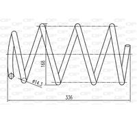 CSR9363.00 OPEN PARTS Molla autotelaio per TOYOTA