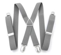 CSSHNL Bretelle Uomo Bretelle da uomo Bretelle regolabili X Back Camicia Clip Bretella Cintura elastica Pantaloni Bretelle Tracolla for uomo Donna(Gray C)