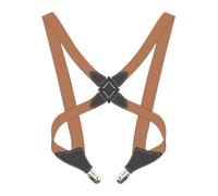 CSSHNL Bretelle Uomo Bretelle da uomo Bretelle regolabili X Back Camicia Clip Bretella Cintura elastica Pantaloni Bretelle Tracolla for uomo Donna(Brown A)