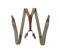 CSSHNL Bretelle Uomo Bretelle da uomo Bretelle regolabili X Back Camicia Clip Bretella Cintura elastica Pantaloni Bretelle Tracolla for uomo Donna(Khaki B)