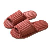 CSSHNL Ciabatte Estive Coppia Pantofole Open Toe Uomo Donna Indoor Antiscivolo Traspirante Camera da letto silenziosa Scarpe da casa Autunno Inverno Primavera(Skin red,36-37)