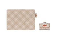 CSSHNL Coperta da picnic Stuoia da picnic estiva grande impermeabile pieghevole coperta spiaggia campeggio/escursionismo/esterno 140x200,0 cm borsa classica(Beige)