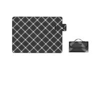 CSSHNL Coperta da picnic Stuoia da picnic estiva grande impermeabile pieghevole coperta spiaggia campeggio/escursionismo/esterno 140x200,0 cm borsa classica(Black)