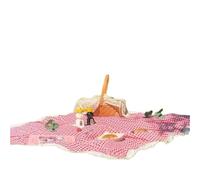 CSSHNL Coperta da picnic Tovaglia da picnic estiva, coperta spiaggia impermeabile spessa for esterni, in pizzo, a quadretti rossi(62x120cm)
