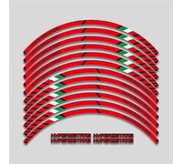 CSSPDM Facile installare 17 Pollici Adesivi Moto Rim Decalcomanie Ruote Nastro Riflettente della Banda per D&ucati Hypermotard 939 821 796 950 1100(Style 6)