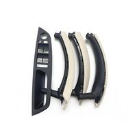 CSSPDM Set 7 Pezzi LHD RHD Pannello Interruttore Porta Finestra Interno Maniglia Trazione Copertura Pelle Per X5 X6 E70 E71 2007-2014 Bracciolo plastica(LHD Set Creamy5)
