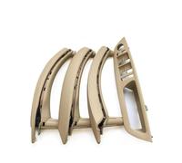 CSSPDM Set 7 Pezzi LHD RHD Pannello Interruttore Porta Finestra Interno Maniglia Trazione Copertura Pelle Per X5 X6 E70 E71 2007-2014 Bracciolo plastica(RHD Set Beige10)