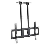 CSSQCSSUANB Supporto TV a soffitto, Supporto TV Elettrico a so Adjustable Height Double Pole Single Screen TV Mount Fits 40-90/50-110 inch LED Flat Panel Display(60-110inch)(60-110inch)