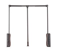 CSstone Appendiabito Saliscendi per Armadio Largo Regolabile Buffering Automatico Binario di Sollevamento, Rimovibile Barra Trasversale per Riporre i Vestiti,Nero,630 to 830mm