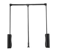 CSstone Appendiabito Saliscendi per Armadio Largo Regolabile capacità di Carico, Buffering Automatico Barra Trasversale Rimovibile,Nero,660 to 890mm