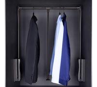 CSstone Appendiabito saliscendi per Armadio Largo Regolabile per Armadi e Ripostigli Asta Appendiabiti Estraibile con Ritorno Morbido per Guardaroba per Tirare Giù,Marrone,890to1200mm