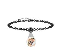 CSstone Foto Braccialetto Projektion, Memoria Braccialetto Con Immagine Dentro, Bracciale Con Foto, Ti Amo Circle Stone Gioielli, Regalo Personalizzato Per Le Donne Fidanzata Damigella D'Onore