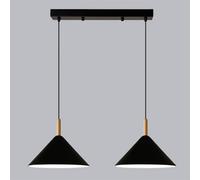 CSSYKV Lampada A Sospensione con Faro Singolo Lampada Minimalista per Camera da Letto con Paralume in Metallo A Cupola Illuminazione A Sospensione Regolabile in Legno per Soffitto per Sala