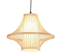 CSSYKV Lampada A Sospensione in bambù con Grande Paralume Paralume in Pergamena Vintage Unico Lampadario per Decorazioni per La Casa E Il Negozio, Lampadario in bambù Naturale
