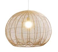 CSSYKV Lampada A Sospensione in Rattan Naturale per Isola Cucina, Lanterna per Lampada Intrecciata con Paralumi in Rattan di Vimini Lampadario A Soffitto Decorativo Lampada Vintage Intrecciata