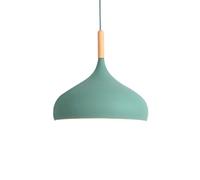 CSSYKV Lampada A Sospensione Industriale Macaron Da 11,8 Pollici Con Lampada A Lanterna In Legno Di Quercia E Finitura In Ferro Con Paralume In Metallo A Cupola, Lampadari Decorativi
