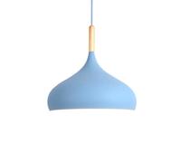 CSSYKV Lampada A Sospensione Industriale Macaron Da 11,8 Pollici Con Lampada A Lanterna In Legno Di Quercia E Finitura In Ferro Con Paralume In Metallo A Cupola, Lampadari Decorativi