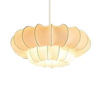 CSSYKV Lampada A Sospensione Moderna E Minimalista, Unica Lanterna A Tamburo In Stile Rustico, Regolabile Con Paralume In Tessuto Di Lino Bianco, Ideale Per Isola Cucina, Camera Da Letto