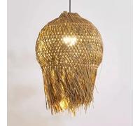 CSSYKV Lampada A Sospensione Vintage In Rattan, Lanterna Tropicale In Vimini, Lampada Da Soffitto Fatta A Mano Per La Decorazione Della Camera Da Letto, Apparecchio Di Illuminazione Primitivo