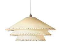 CSSYKV Lampada A Sospensione Wabi-Sabi In Tessuto Bianco, Lampada Giapponese Zen Da Sala Da Tè, Lampada Da Appendere Per Isola Cucina, Lampada A Soffitto Multistrato Per Hotel, Bar, Bancone