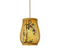 CSSYKV Lampadari D'arte Cinese In Bambù Lampada A Sospensione Dal Design Creativo Lampada A Sospensione Tatami In Stile Vintage Giapponese Lampadario Da Comodino In Legno Naturale Base E27 Con Cavo Re