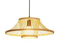 CSSYKV Lampadario Moderno in Legno di Grandi Dimensioni, Lampada A Sospensione in Gabbia di bambù Lampada A Sospensione in Stile Rustico per Sala da Pranzo, Camera da Letto, Corridoio, Cucina