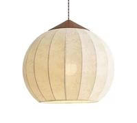 CSSYKV Lampadario Unico A Forma Di Sfera Con Paralume In Tessuto Bianco, Lampada Soffitto Minimalista E Moderna Per Tavolo Da Pranzo, Apparecchio Di Illuminazione Primitivo, Plafoniera A Incasso