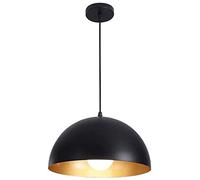 CSSYKV Lampade A Sospensione A Soffitto Industriali Americane Lampada A Sospensione Fashion Simple Farmhouse Con Paralume Nero Oro Incorporato Lampadario A Sospensione E27