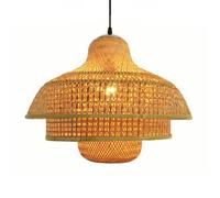 CSSYKV Lampade A Sospensione In Bambù A 3 Strati, Lampade In Bambù Fatte A Mano, 19,7'', Illuminazione A Sospensione In Stile Rustico, Lampade A Sospensione Boho Per Soggiorno, Camera Da Letto