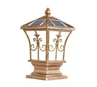 CSSYKV Lampione Stradale A Energia Solare IP54 Lampada A Colonna per Esterni Impermeabile, E27 con Base per Montaggio su Molo Lampada A Colonna Solare per Patio, Portico, Cortile, Giardino, Nero
