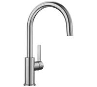 CSTORE - Miscelatore, Rubinetto Da Cucina, Bocca Girevole A Collo Di Cigno 360, Acciaio Inossidabile Massiccio Spazzolato, Rubinetto A Cartuccia In C