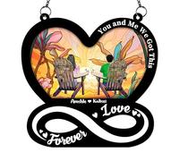 Csutom You & Me We Got This - Decorazione da parete personalizzata da appendere alla finestra, ornamento per coppie, regalo di San Valentino, compleanno, per marito, moglie, fidanzata (infinito)