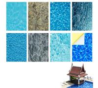 CSVZKIAY Set da 8 Adesivi Effetto Acqua 3D Autoadesivi 29,7 x 21 cm, Fogli con Onde Realistiche per Diorami, Micropaesaggi, Fiumi, Laghi, Stagni e Modellismo Creativo DIY