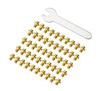 CSXMONEY 50 bulloni per pedale della bicicletta, M4 x 10 mm, viti fisse, in acciaio inox, antiscivolo, con chiave, accessori per pedali per bici (oro)