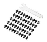 CSXMONEY 50 bulloni per pedale della bicicletta, M4 x 10 mm, viti fisse, in acciaio inox, antiscivolo, con chiave, accessori per pedali per bici (nero)