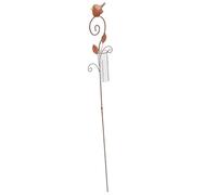 CSXMONEY Pluviometro grande con composizione floreale vintage in metallo, per giardino, cortile, terrazza, prato
