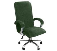 CSYBYW Coprisedia da Ufficio in Velluto con copribraccioli,coprisedia Elasticizzato Universale for scrivania,coprisedia for Computer(Army Green,Large)