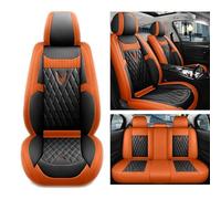 CSYKKL Coprisedili Auto in Pelle PU per Chevrolet Captiva SUV 2006-2024,Set Copri Sedile Anteriori e Posteriori,Impermeabile Traspirante Antisudore Sedile Copriseggiolino,C/BlackOrange