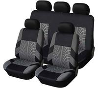 CSYKKL Coprisedili Auto per Skoda Kamiq 2018 2019 2020 2021 2022 2023 2024 2025,Set 5 Posti Lavabile Confortevole Fodera Protettiva Antiscivolo Copri-Sedile Accessori Interno,C/Grey