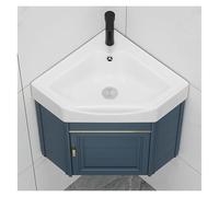 CSYQPDMBDL Mobile Angolare Lavandino Bagno, Mobiletto for bagno piccolo con lavabo in ceramica, mobiletto angolare a parete for bagno, for piccoli spazi(43 * 43cm/16.9 * 16.9in)