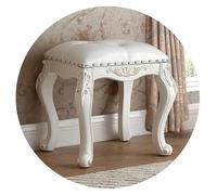 CSYQPDMBDL Panca per Pianoforte, Sgabello per Pianoforte, Sedia da toeletta Sgabello for pianoforte Panca da toeletta in legno Sgabello da pranzo Sgabello da divano Sgabello in legno di gomma(White)