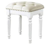 CSYQPDMBDL Panca per Pianoforte, Sgabello per Pianoforte, Sedia da toeletta Sgabello for pianoforte Sgabello for camera da letto Sgabello in legno massello for soggiorno(White)