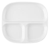 CSYQPDMBDL Piatti Piani Divisi, Piatto Porzionato, Piatto da portata for il controllo delle porzioni, vassoio in ceramica for l'uso quotidiano(White)