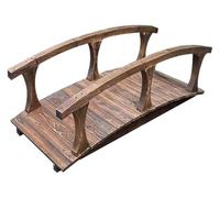 CSYQPDMBDL Ponte da Giardino in Legno, Piccolo Ponte sull'acqua con Doppi binari, Decorazione Rustica for Ponticelli da Sentiero