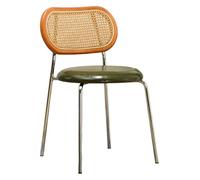 CSYQPDMBDL Sedie Sala da Pranzo, Sedie da Sala da Pranzo, Sedia da pranzo con gambe in metallo, sedia vintage in legno massello for cucina, ristorante e soggiorno(E)
