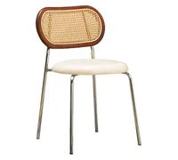 CSYQPDMBDL Sedie Sala da Pranzo, Sedie da Sala da Pranzo, Sedia da pranzo con gambe in metallo, sedia vintage in legno massello for cucina, ristorante e soggiorno(C)