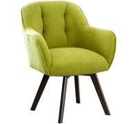 CSYQPDMBDL Sedie Sala da Pranzo, Sedie da Sala da Pranzo, Sedia da pranzo moderna, sedia comoda con schienale curvo e spesso for soggiorno, sedia da cucina con gambe in legno(Green)