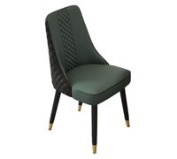 CSYQPDMBDL Sedie Sala da Pranzo, Sedie da Sala da Pranzo, Sedia da pranzo, seduta curva con schienale alto e gambe in metallo, for uso interno(Green)